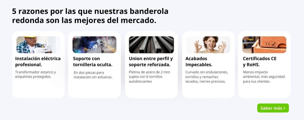 5 Razones por las que nuestra banderola redonda es la mejor del mercado