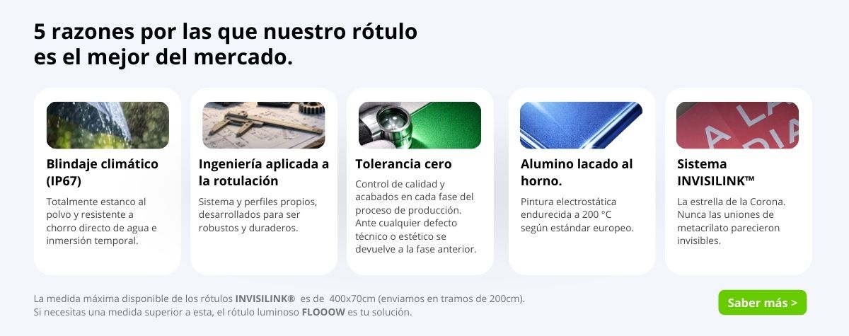 5 Razones por las que nuestro rótulo es el mejor del mercado
