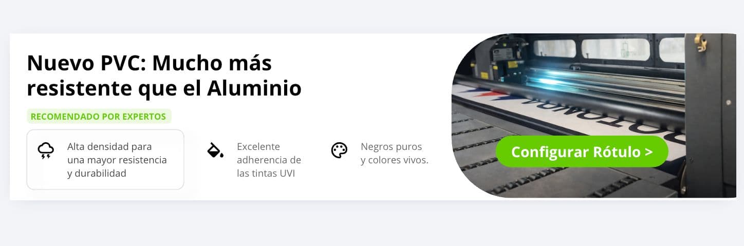 PVC premium para rótulos sin iluminación