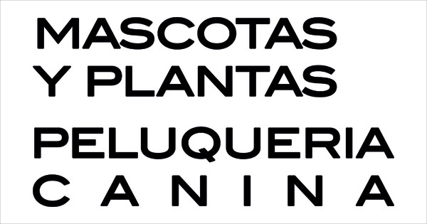 Letras recortadas de PVC blanco Amazonia Mascotas S.L. - madrid 202x98 cm