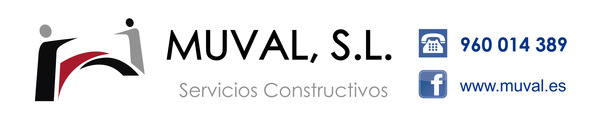 Placa de empresa de metacrilato Servicios Constructivos Muval, S.L. - Valencia 178x38 cm
