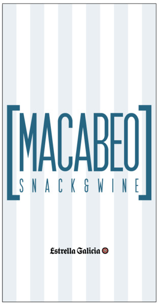 Banderola de lona con dos soportes MACABEO SNACK & WINE SL - Valencia 70x100 cm