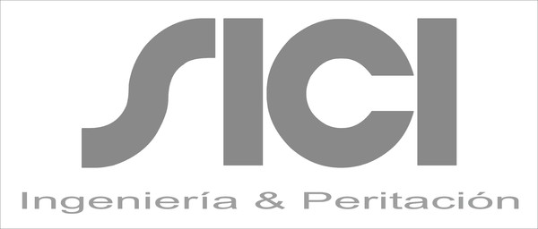Letras recortadas de PVC blanco SICI ingeniería y peritación - Alicante 90x36 cm