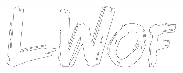 Letras recortadas de PVC blanco Leticia Damigo Raissignier - Baleares 96x35 cm