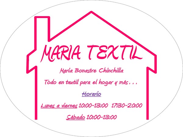 Placa de Empresa de metacrilato ovalada MARIA BONASTRE CHINCHILLA - 40x30 cm Placa de Empresa de metacrilato ovalada MARIA BONASTRE CHINCHILLA - 40x30 cm