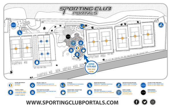 Placa de empresa de metacrilato Sporting Club Portals - Islas Baleares 65x41 cm