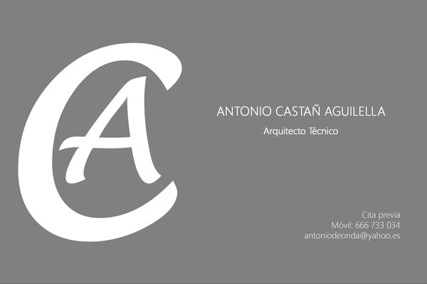 Placa de empresa de metacrilato Antonio Castañ Aguilella - Castellón 30x20 cm