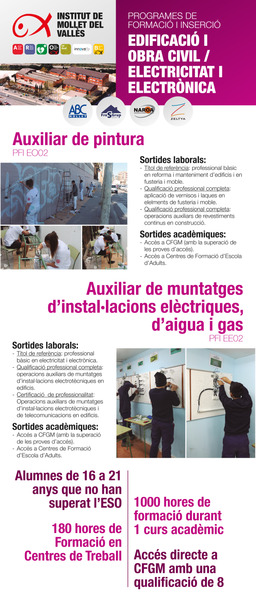 Roll up expositor enrollable Institut Mollet del Vallès - 85x200 cm