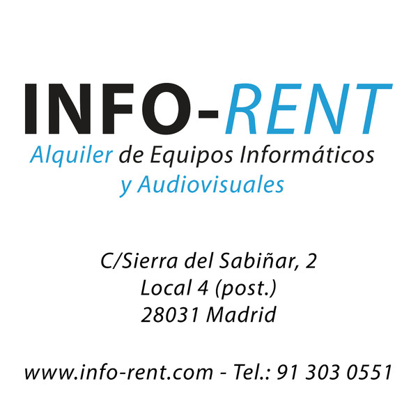 Placa de empresa de metacrilato MADRID INFORENT, S.L. - 40x40 cm