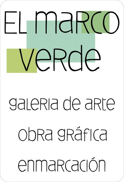 Banderola sin iluminación cantos redondos El Marco Verde - 50x70 cm