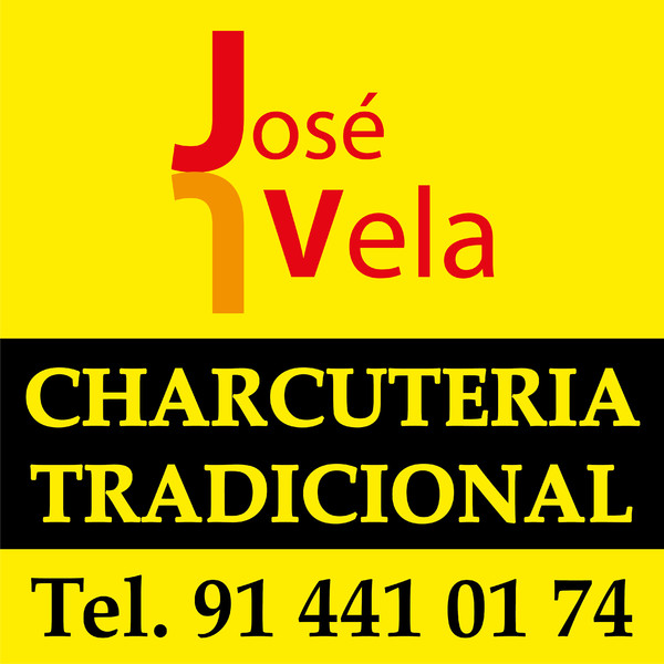 Banderola luminosa dos caras Charcuteria José Vela - 60x60 cm