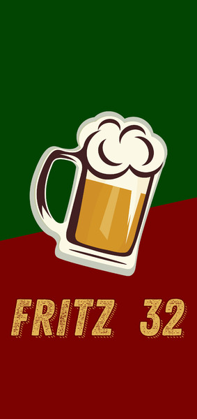Banderola de lona con un soporte Fritz 32 (bar - Barcelona 50x70 cm