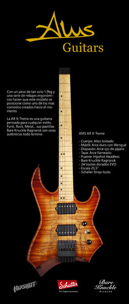 Roll up expositor enrollable AMS Guitars - Barcelona 85x200 cm