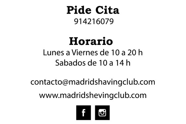 Vinilo impresión digital pegado interior Madrid Shaving Club - Madrid 30x20 cm