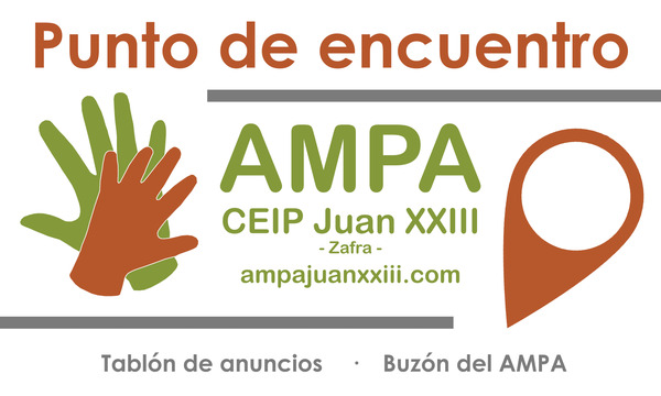 Rótulo sin iluminación una cara AMPA del CEIP Juan XXIII - Badajoz 100x60 cm