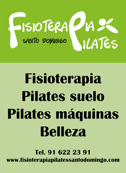 Placa de empresa de metacrilato FISIOTERAPIA PILATES SANTO DOMINGO SL - Madrid 63x46 cm