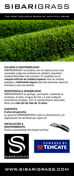 Roll up expositor enrollable SIBARIGRASS - Alicante 85x200 cm