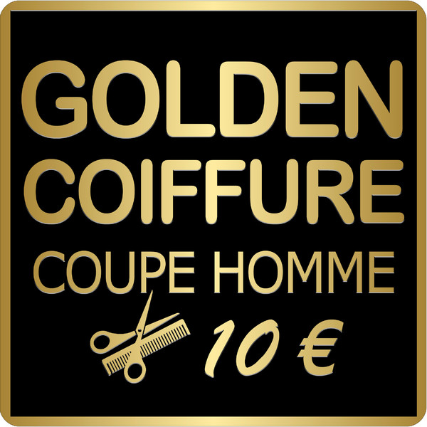 Banderola luminosa cantos redondos dos caras Golden Coiffure - 70x70 cm