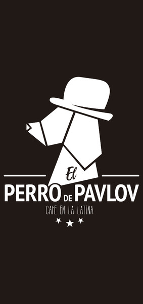 Banderola de lona con dos soportes El Perro de Pavlov - Madrid 50x70 cm
