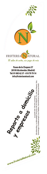 Fly Banner surf FruteriaNatural - Madrid 65x272 cm Fly Banner surf FruteriaNatural - Madrid 65x272 cm