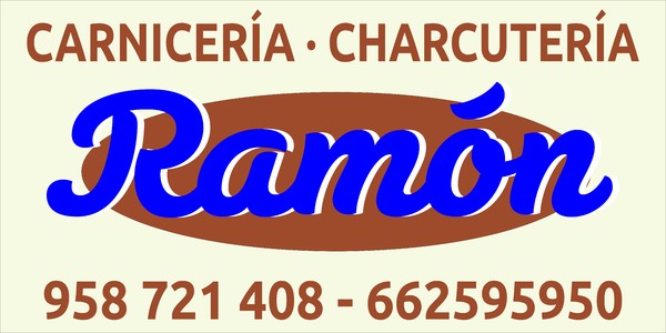 Rótulo sin iluminación una cara Carniceria Ramón - 150x50 cm Rótulo sin iluminación una cara Carniceria Ramón - 150x50 cm