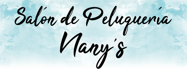 Rótulo sin iluminación enmarcado Salón de peluquería Nany''s - 150x60 cm Rótulo sin iluminación enmarcado Salón de peluquería Nany''s - 150x60 cm