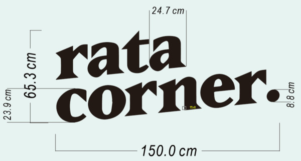 Letras corpóreas de acero luz frontal Rata Cultura Expandida, S.L. - 150x65 cm