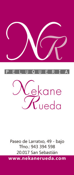 Roll up expositor enrollable Nekane Rueda Peluqueria - 85x200 cm