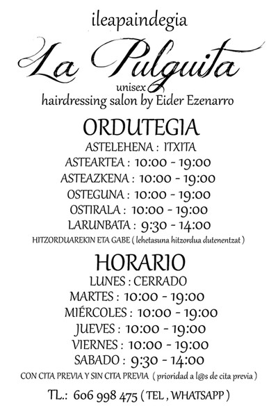 Placa de Empresa de metacrilato rectangular Peluqueria La Pulguita - 20x30 cm Placa de Empresa de metacrilato rectangular Peluqueria La Pulguita - 20x30 cm