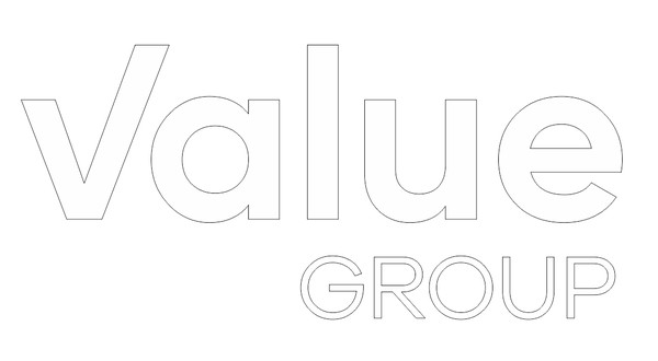 Letras recortadas de PVC blanco Value Group - 100x46 cm