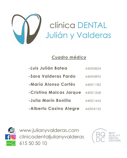 Placa de empresa de metacrilato CLINICA DENTAL JULIAN Y VALDERAS - 80x100 cm