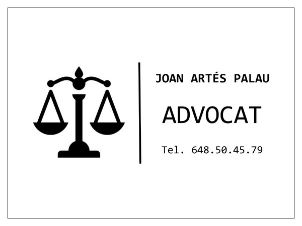 Placa de empresa de metacrilato Joan Artés Palau - 20x15 cm