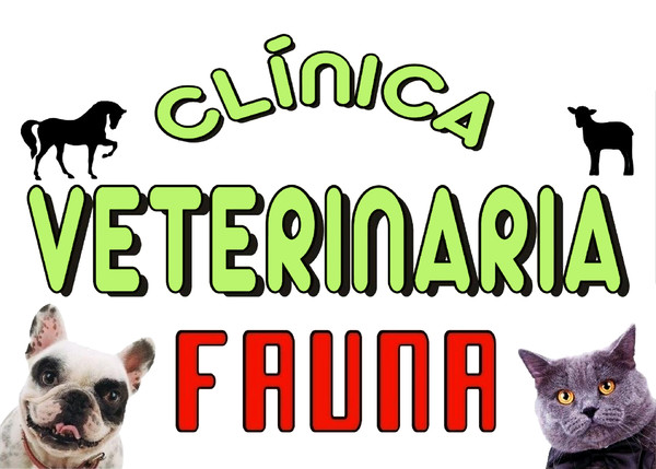 Banderola luminosa dos caras clinica veterinaria fauna - 70x50 cm
