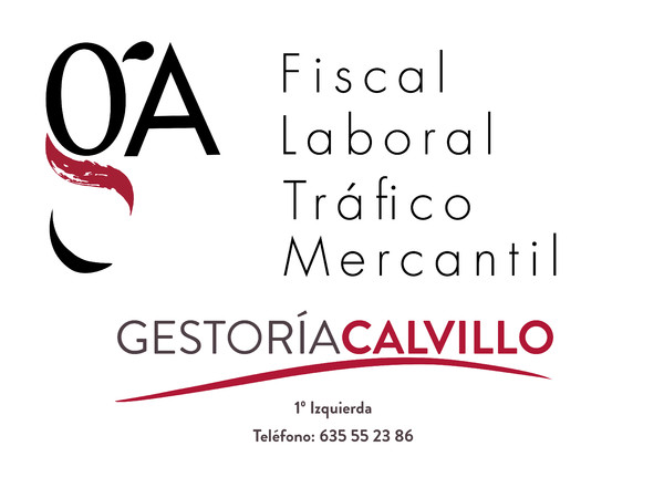Placa de empresa de metacrilato GESTORÍA CALVILLO - 40x30 cm