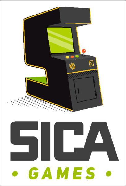 Placa de empresa de metacrilato SICA Games - 17x25 cm