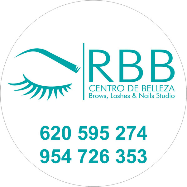 Banderola luminosa redonda dos caras RBB Centro de Belleza - 50x50 cm