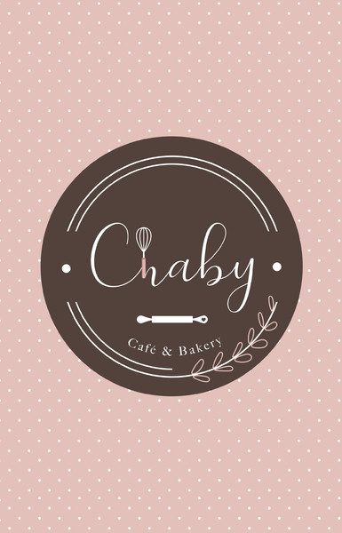 Banderola de lona con un soporte Chaby Café and Bakery - 50x50 cm