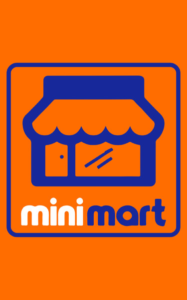 Banderola de lona con un soporte Mini Mart - 50x50 cm