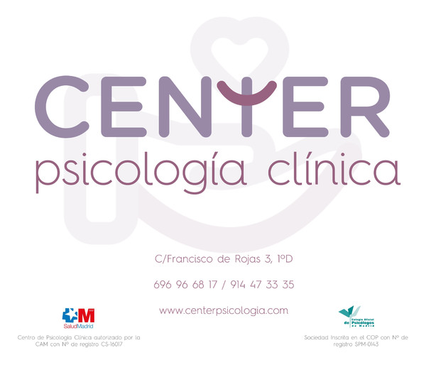 Placa de empresa de metacrilato CENTER PSICOLOGÍA CLÍNICA - 35x30 cm