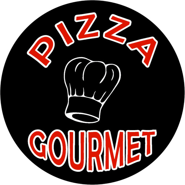 Banderola luminosa redonda para Pizzerías Pizza Gourmet - 70x70 cm
