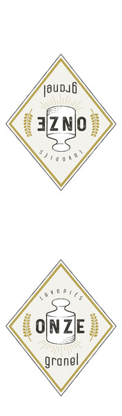 Banderola de lona con un soporte Onze Granel - 50x70 cm