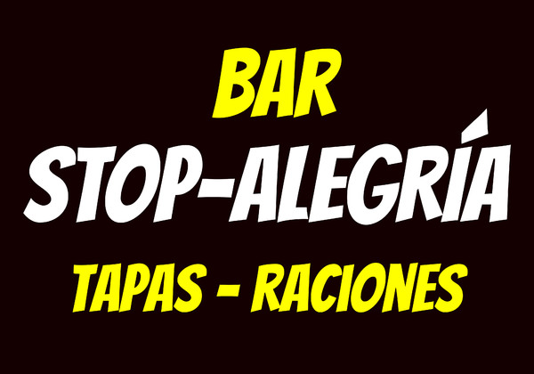 Banderola luminosa dos caras Bar Stop-Alegría - Zamora 100x70 cm