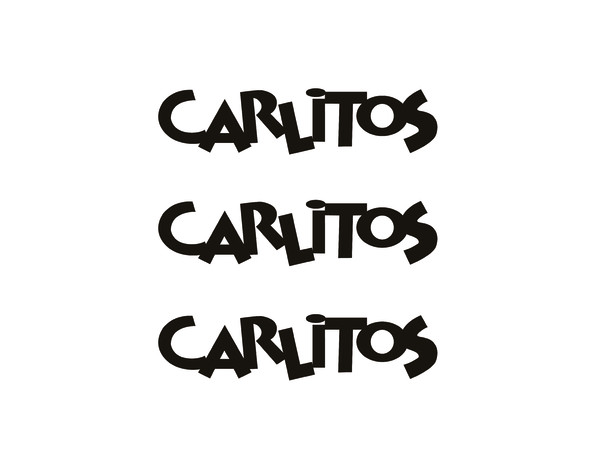 Letras recortadas de PVC blanco Carlitos Baby SL - 100x23 cm