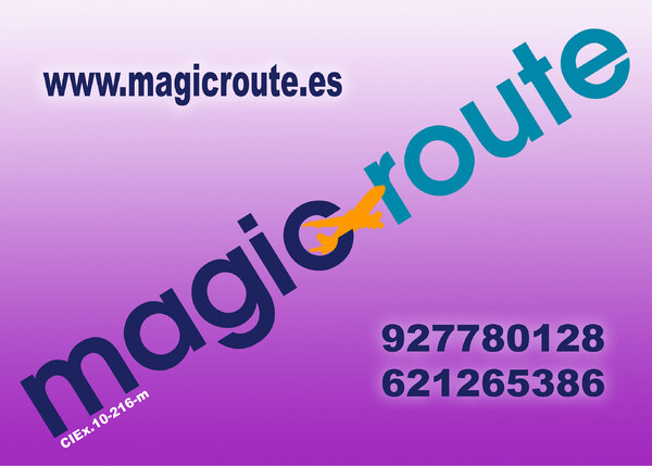 Banderola luminosa dos caras Magic Route - 70x50 cm