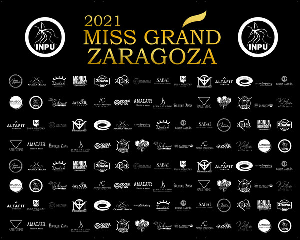 Photocall para eventos con tu diseño Miss Grand Zaragoza - 250x200 cm