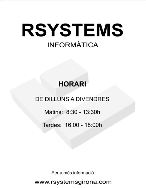 Placa de empresa de metacrilato grabado láser R-SYSTEMS NETWORK SOLUTIONS SL - 35x45 cm