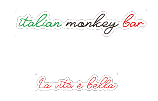 LED Neon Flex | Personalizados Italian monkey bar - 72x30 cm