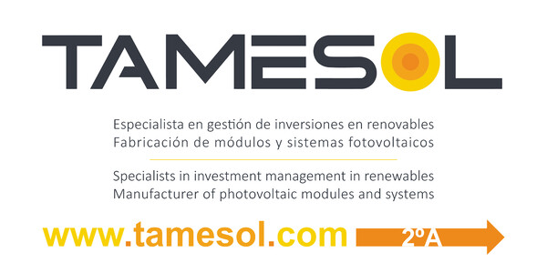Placa de empresa de metacrilato TAMESOL building a green future SL - Barcelona 60x30 cm