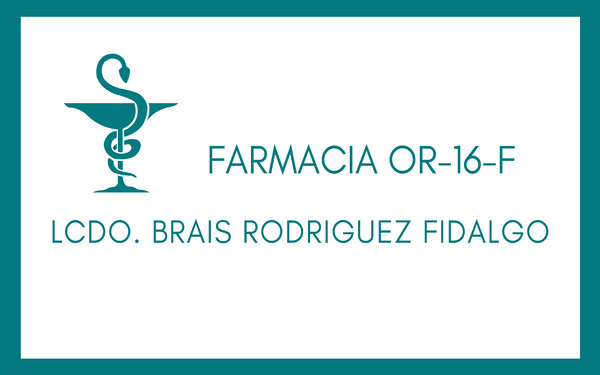 Placa de empresa de metacrilato Farmacia Brais Rodriguez Fidalgo - 40x25 cm