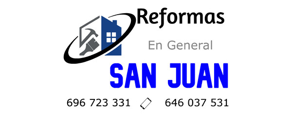 Vinilo impresión digital pegado exterior Reformas San Juan - 150x60 cm